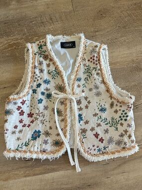 Cider Cotton vest tie front